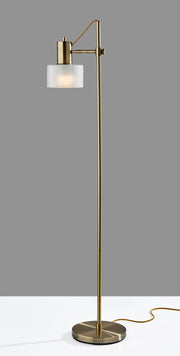 Rhodes Floor Lamp in Antique Brass