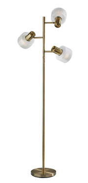 Rhodes 3-Light Tree Floor Lamp in Antique Brass