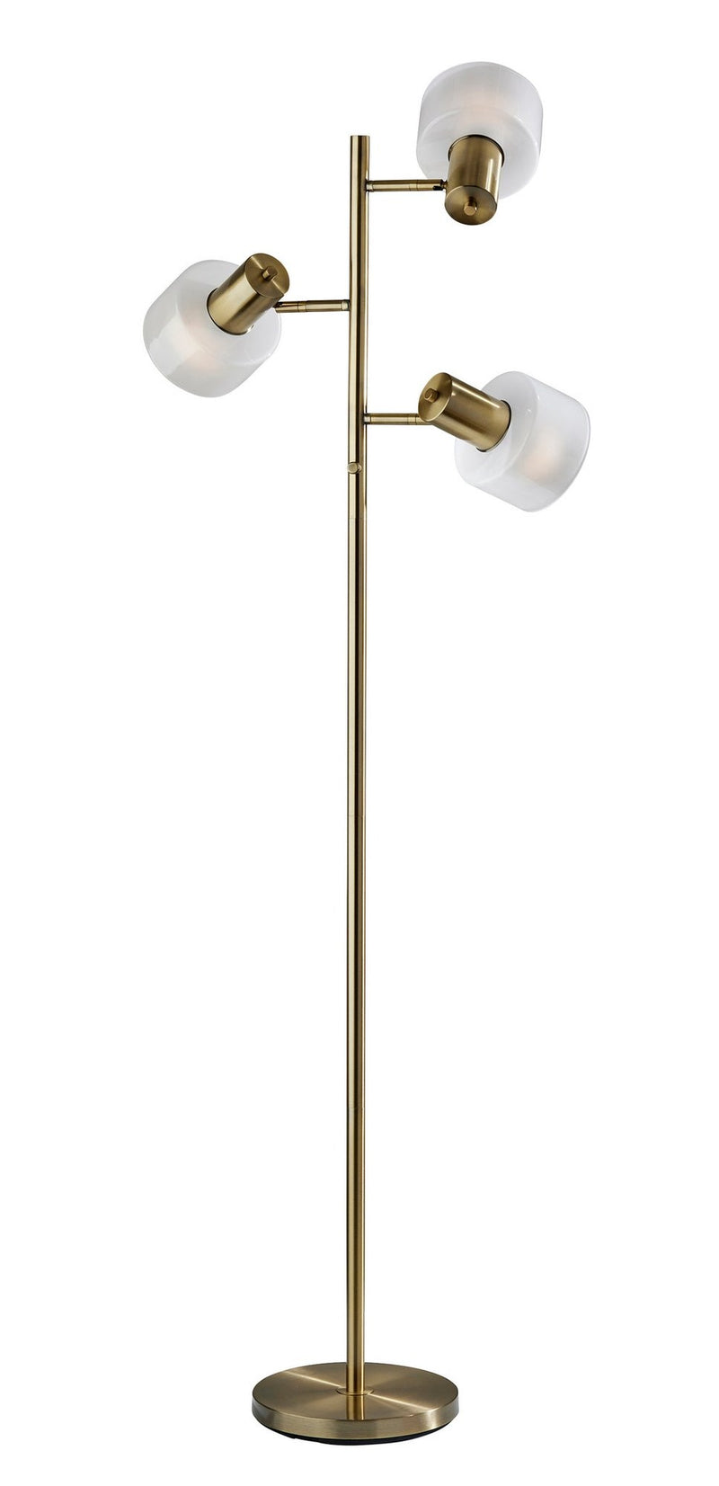 Rhodes 3-Light Tree Floor Lamp in Antique Brass