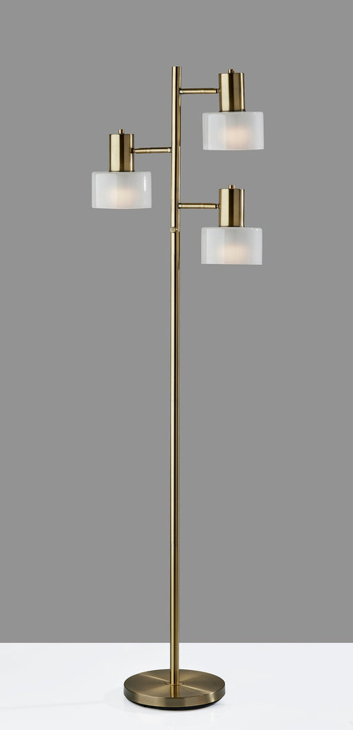 Rhodes 3-Light Tree Floor Lamp in Antique Brass