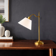 Derby Swing-Arm Desk Lamp in Antique Brass