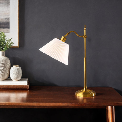 Derby Swing-Arm Desk Lamp in Antique Brass