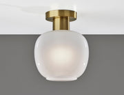 Magnolia Flush Mount in Antique Brass