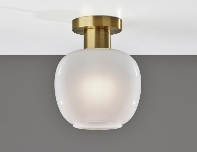 Magnolia Flush Mount in Antique Brass