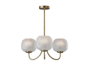 Magnolia 3-Light Chandelier in Antique Brass