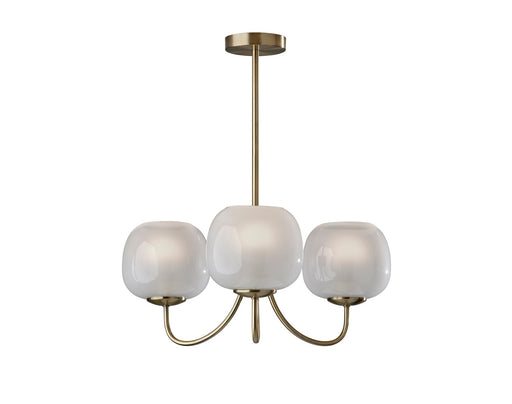 Magnolia 3-Light Chandelier in Antique Brass