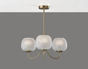 Magnolia 3-Light Chandelier in Antique Brass