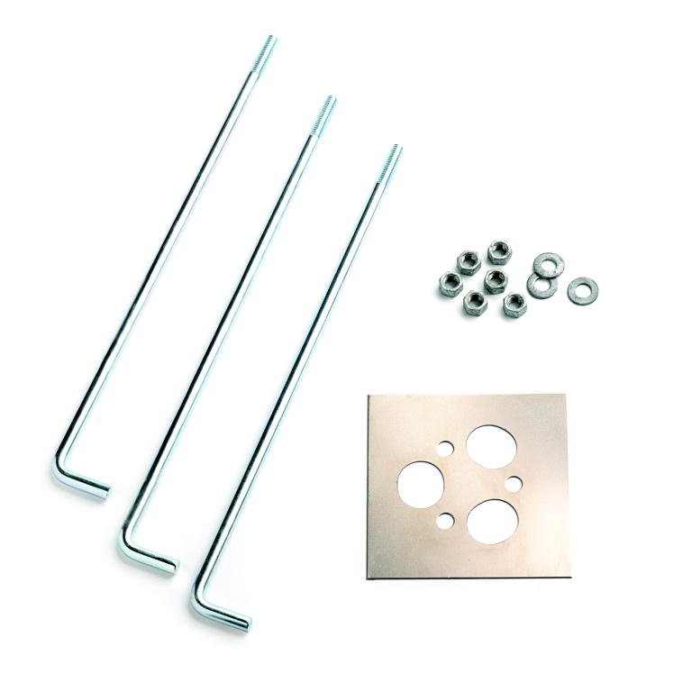 Landscape Bollard Mount Kit in Steel