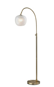 Magnolia 61.75" Arc Floor Lamp in Antique Brass