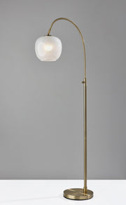 Magnolia 61.75" Arc Floor Lamp in Antique Brass