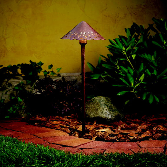 Landscape LED Cast Alum Hammered Roof in Textured Tannery Bronze