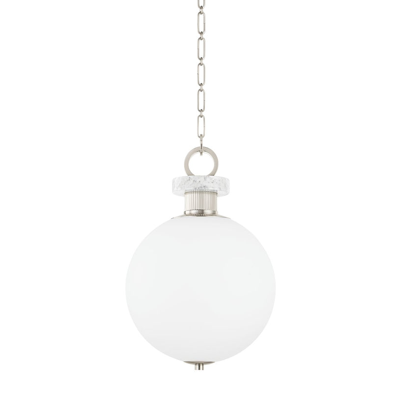Haru Small Pendant in Burnished Nickel