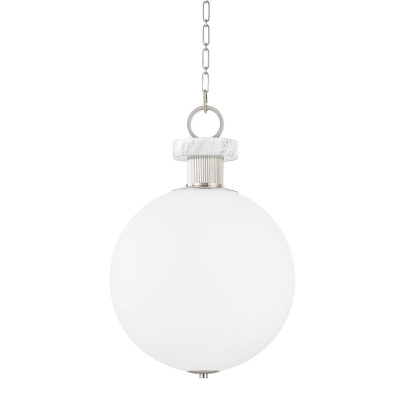 Haru Large Pendant in Burnished Nickel