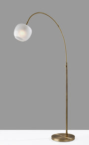 Magnolia 72" Arc Floor Lamp in Antique Brass