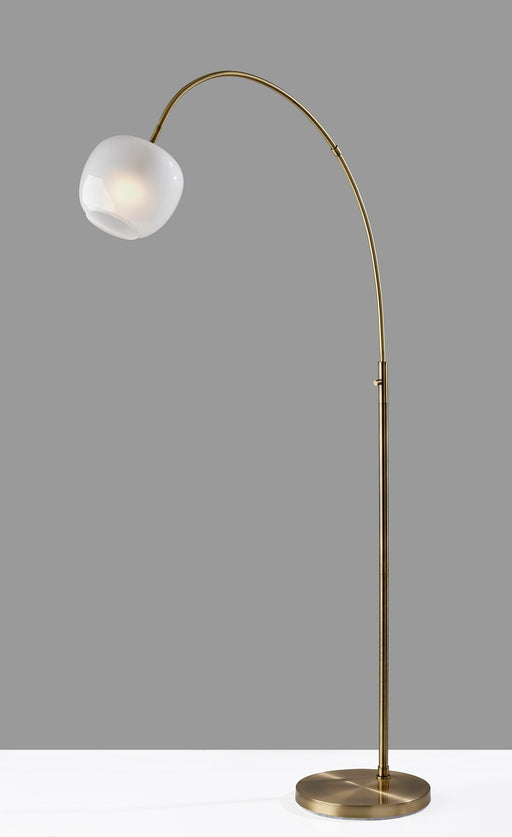 Magnolia 72" Arc Floor Lamp in Antique Brass