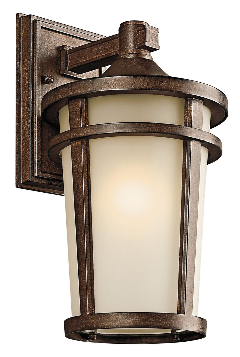 Atwood Medium Outdoor Wall Lantern in Brown Stone