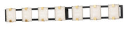 Radiant 7 Light LED Bath Vanity Light in Black / Gold Leaf