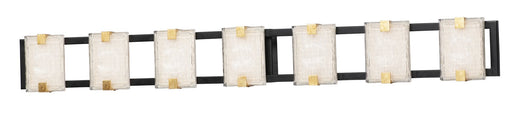 Radiant 7 Light LED Bath Vanity Light in Black / Gold Leaf
