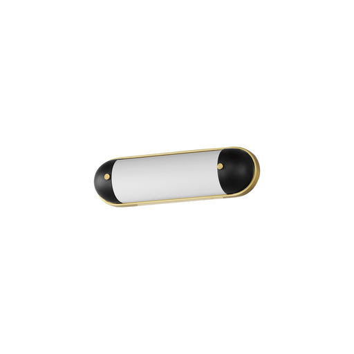 Capsule 18" LED Bath Vanity Light in Black / Natural Aged Brass