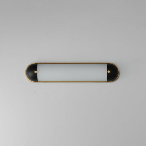 Capsule 24" LED Bath Vanity Light in Black / Natural Aged Brass