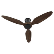 Veleta 56" 3-Blade Hugger Ceiling Fan in Matte Black