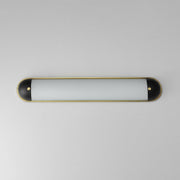 Capsule 30" LED Bath Vanity Light in Black / Natural Aged Brass