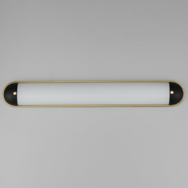 Capsule 36" LED Bath Vanity Light in Black / Natural Aged Brass