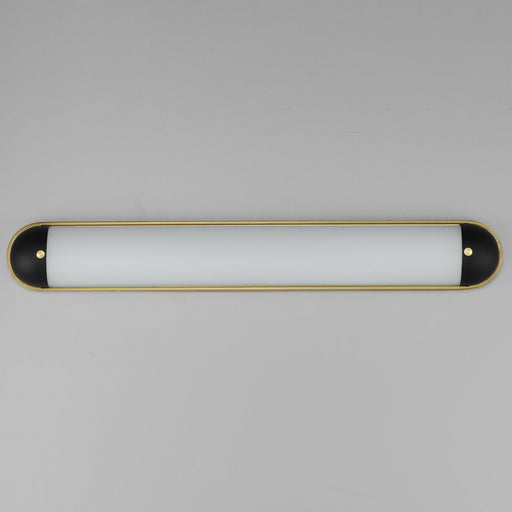 Capsule 36" LED Bath Vanity Light in Black / Natural Aged Brass