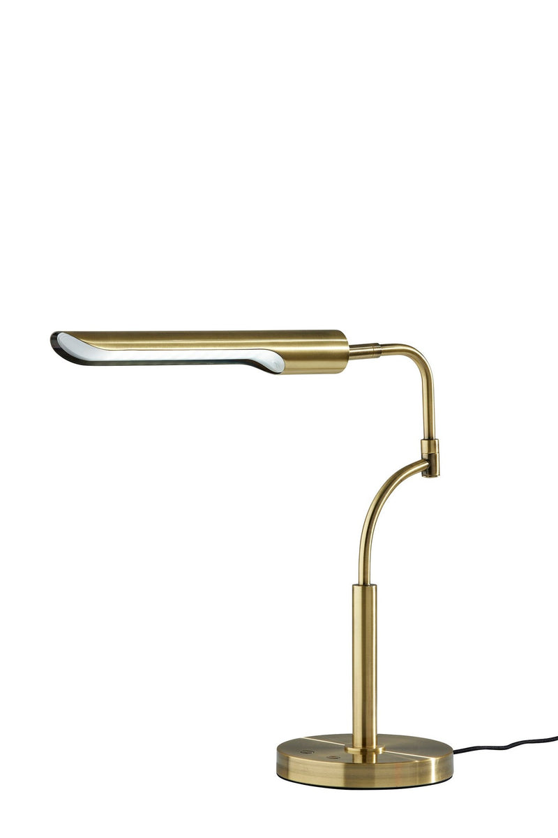 Zane LED Desk Lamp in Antique Brass