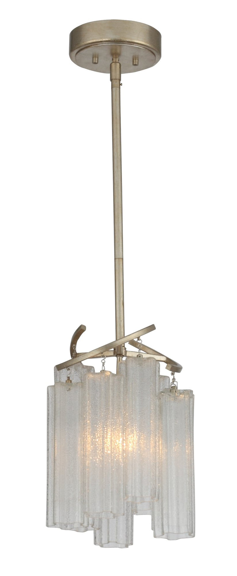 Victoria 1 Light Pendant in Golden Silver