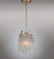 Victoria 1 Light Pendant in Golden Silver