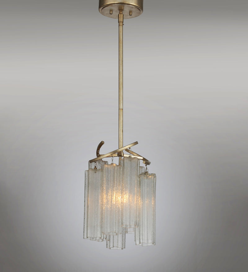 Victoria 1 Light Pendant in Golden Silver