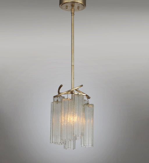 Victoria 1 Light Pendant in Golden Silver