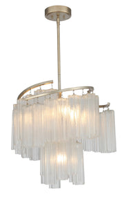 Victoria 7 Light Pendant in Golden Silver
