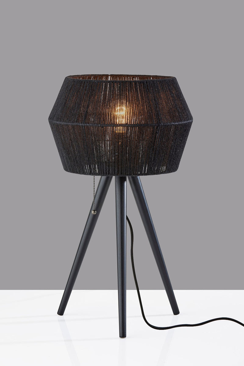 Montana Table Lamp in Black Wood
