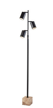 Rutherford 3-Light Tree Floor Lamp in Black