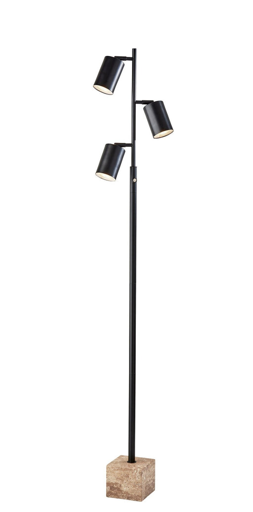 Rutherford 3-Light Tree Floor Lamp in Black