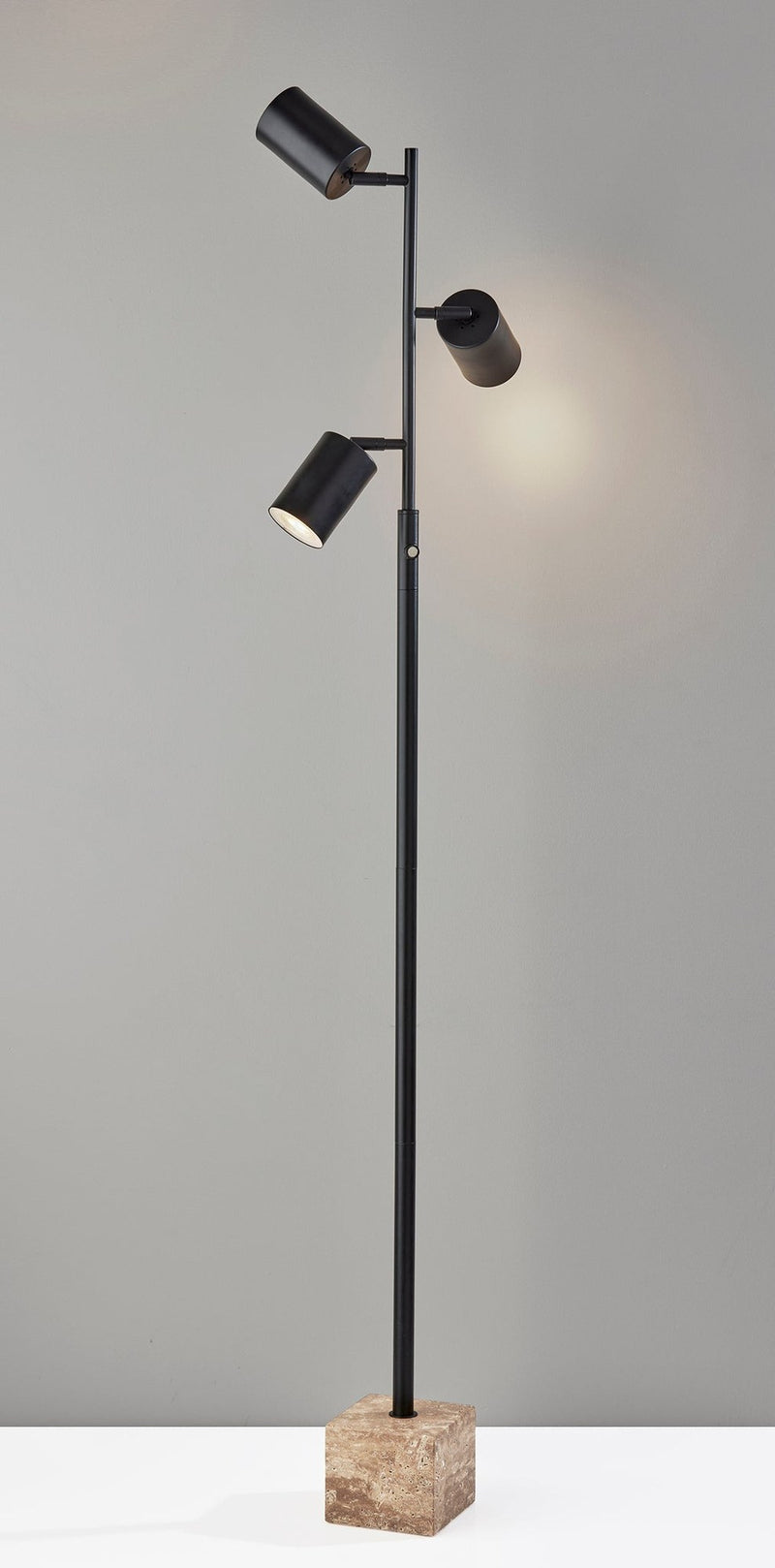 Rutherford 3-Light Tree Floor Lamp in Black
