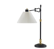 Elijah Swing-Arm Table Lamp in Black & Antique Brass