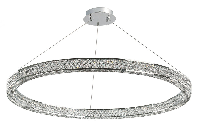 Eternity 40" LED Pendant in Polished Chrome