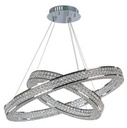 Eternity 2 Tier LED Pendant in Polished Chrome