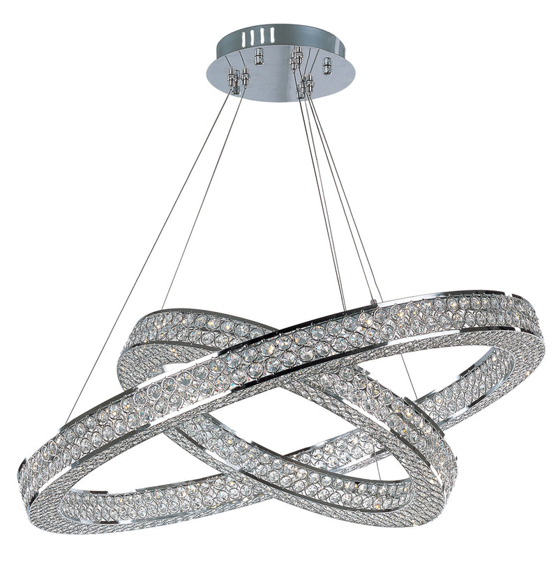 Eternity 2 Tier LED Pendant in Polished Chrome