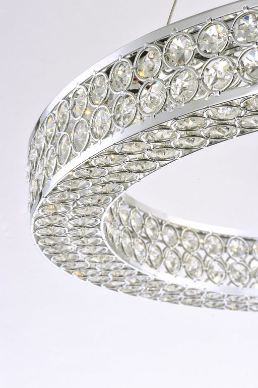 Eternity 2 Tier LED Pendant in Polished Chrome