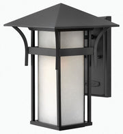 Harbor Medium Outdoor Wall Lantern in Satin Black