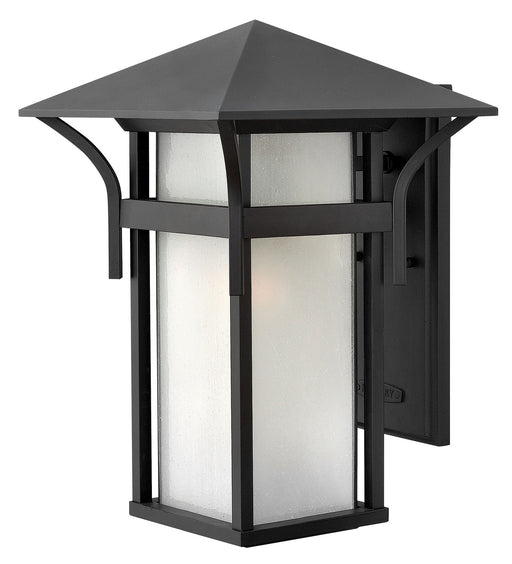 Harbor Large Outdoor Wall Mount Lantern in Satin Black