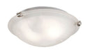 Constellation 2-Light Flushmount in Brushed Nickel with White Linen Glass