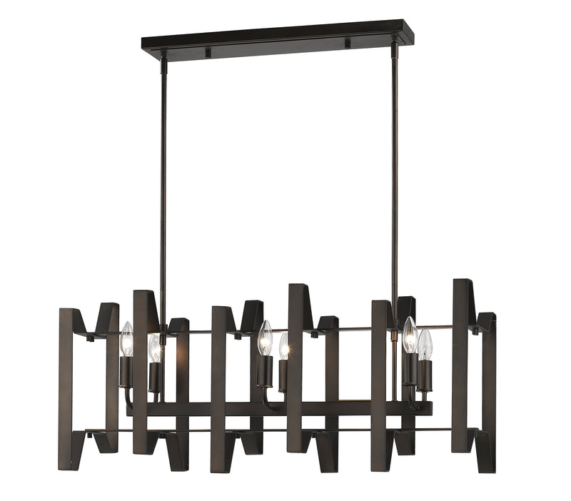 Marsala 6 Light 34" Linear Pendant in Bronze