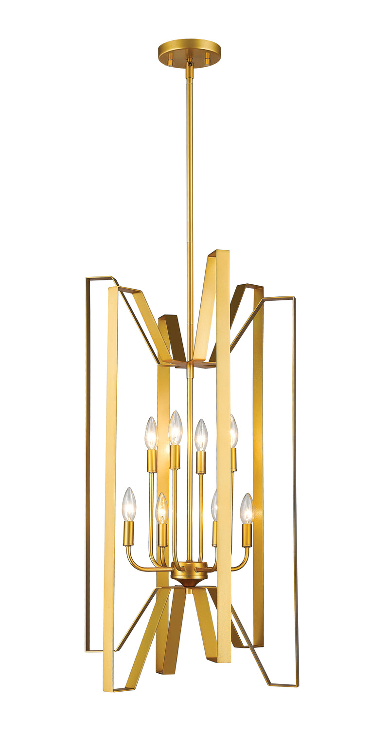 Marsala 8 Light 19" Chandelier in Polished Metallic Gold
