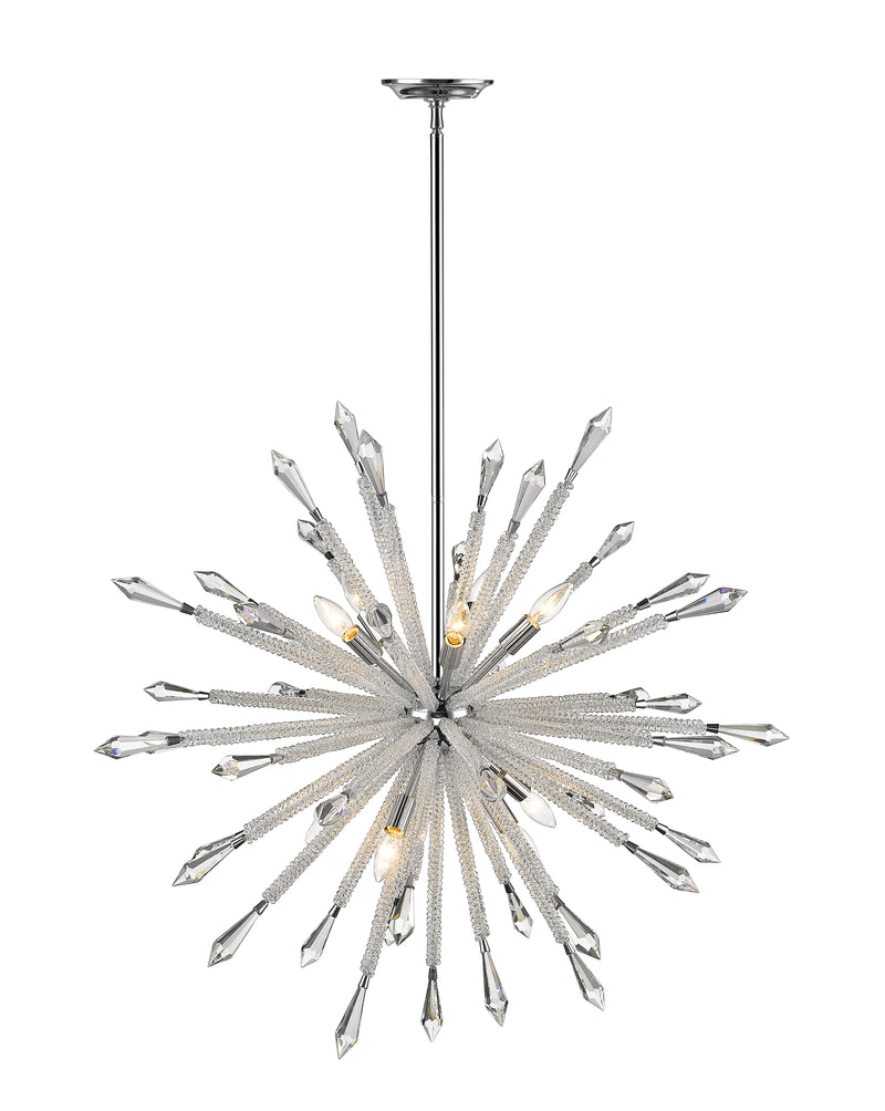 Soleia 10 Light 36.875" Chandelier in Chrome