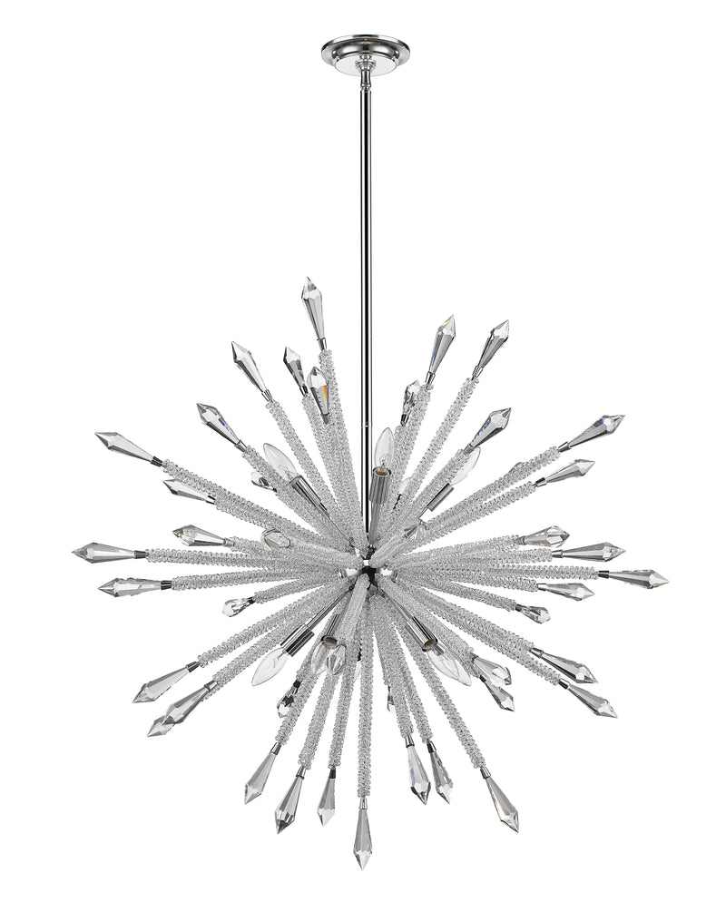 Soleia 10 Light 36.875" Chandelier in Chrome